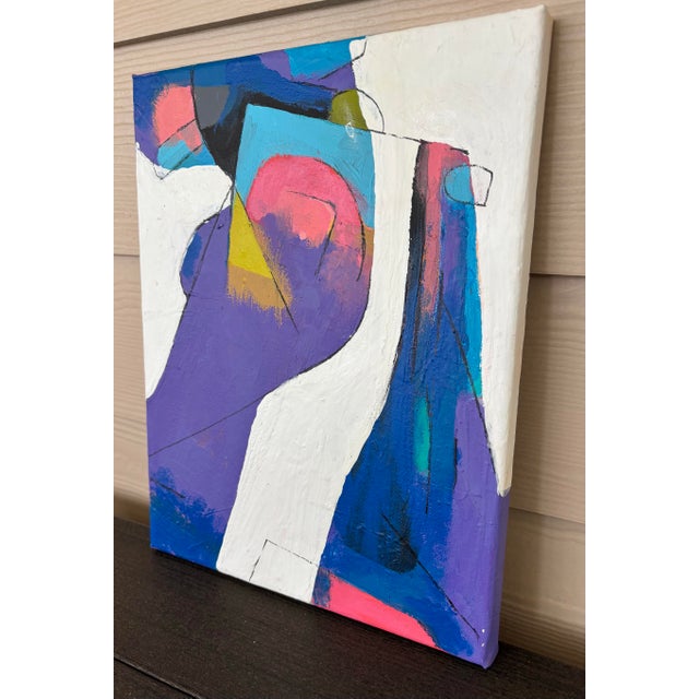 Abstract David Mac Innes Abstract Painting on Canvas Signed by Artist For Sale - Image 3 of 9