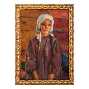 Fedor Kascheev "Railja" Oil on Board, 1958
