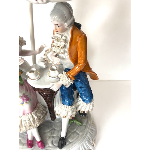 White Vintage Italian Porcelain Table Lamp, 1970s For Sale - Image 8 of 11