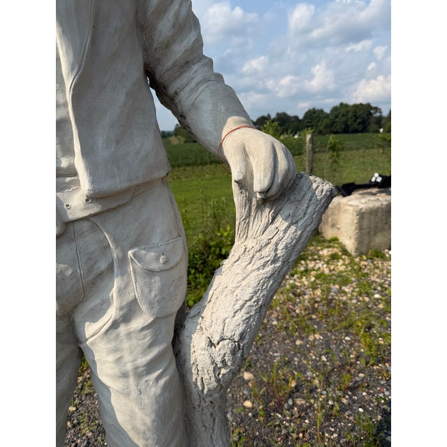 Monumental Cast Concrete Cowboy Western Gunslinger Sculpture - 80 Inches - Lifesize For Sale - Image 4 of 18