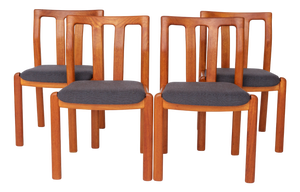 Mid-Century Modern Teak Dining Chairs from Dyrlund, Denmark, 1960s, Set of 4