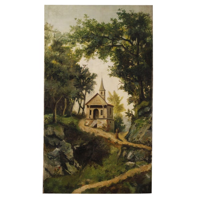 Countryside Landscape, Oil on Canvas, 1880 For Sale