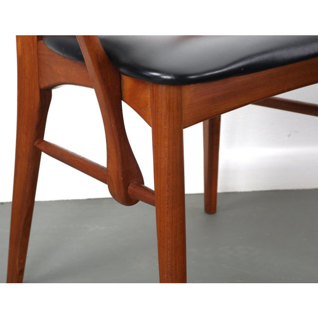 Mid-Century Modern 1960s Niels Koefoeds Hornslet Liz Teak Dining Chairs - Set of 6 For Sale - Image 3 of 12