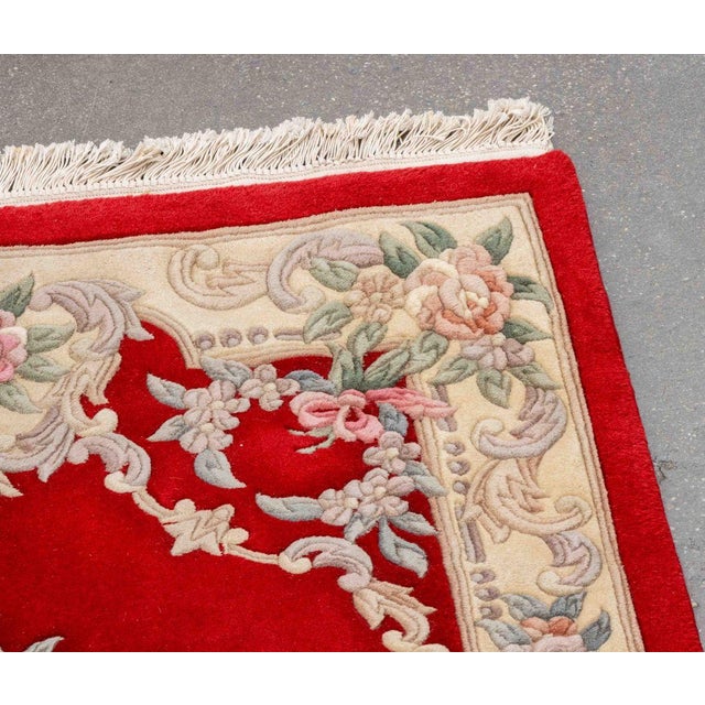 Chinese Chinese Floral Motif Rug, 6' 9" X 4' For Sale - Image 3 of 8
