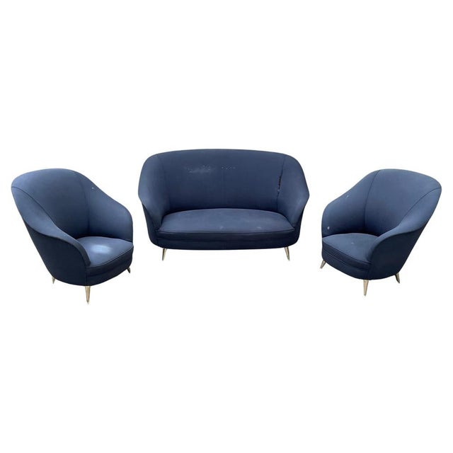 Armchairs and Sofa from Isa Bergamo, 1950s, Set of 3 For Sale - Image 11 of 11