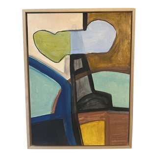 Contemporary Abstract Acrylic Painting, Framed For Sale