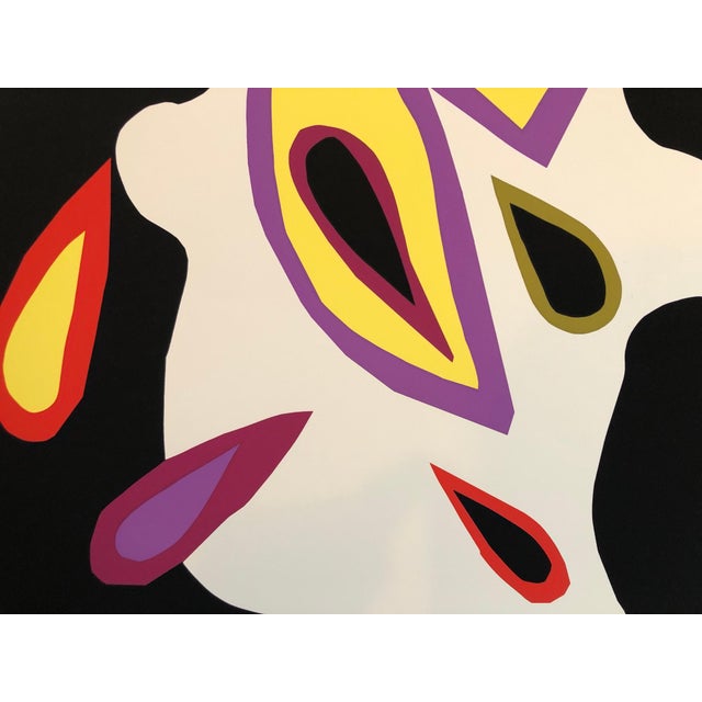 Abstract Expressionism William Scharf, Bright Vibrant Pop Art Silkscreen Lithograph Print NYC Abstract Expressionist, c.1970 For Sale - Image 3 of 6