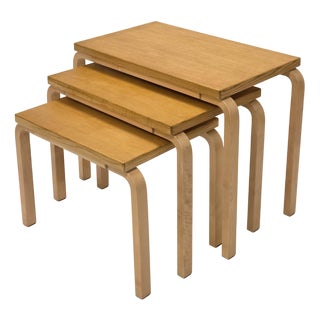 Nesting Tables by Alvar Aalto for Artek, 2007, Set of 3 For Sale
