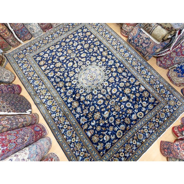 Vintage Hand-Knotted Kashan Rug For Sale - Image 17 of 18