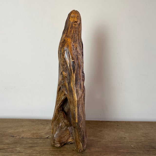 Folk Art Naïve Sculpture in Root Wood, 1800s For Sale - Image 11 of 16