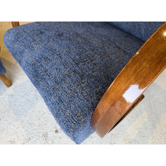 Art Deco Armchairs attributed to Jindrich Halabala, Set of 2 For Sale - Image 11 of 18