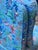 English Vintage Upholstered Regency Slipper Chair in Elegant Pip Studio Floral Blue and Salmon Chintz For Sale - Image 3 of 8