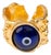 Guardian Evil Eye Adjustable Gold Ring, Size 4 For Sale