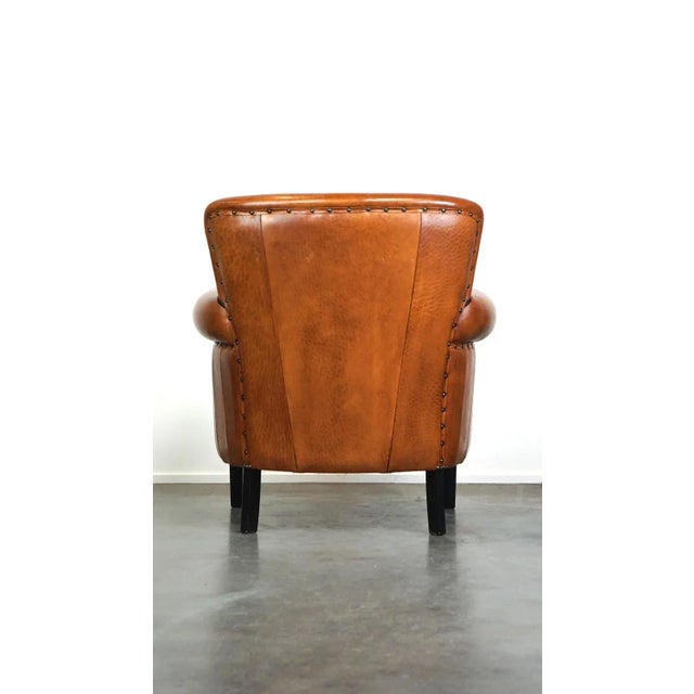 Sheepskin Leather Armchair For Sale - Image 4 of 11