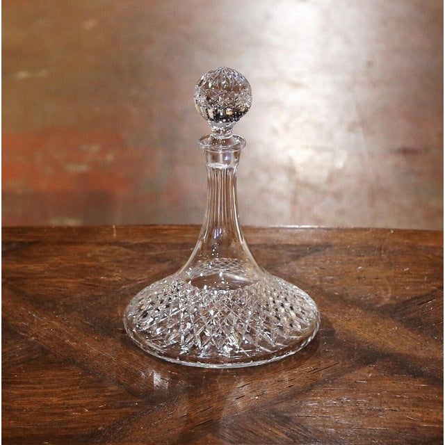 Midcentury French CutGlass Wine Decanter With Stopper Chairish