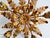 Mid-Century Modern Large Italian Floral Ceiling Light in Gilded Metal, 1970s For Sale - Image 3 of 11