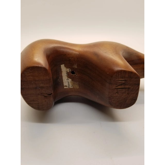 Mid 20th Century Arne Tjomsland-Style Wooden BearAnteater Sculpture For Sale - Image 4 of 6