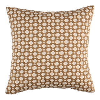 Schumacher x Celerie Kemble Betwixt 16" Pillow in Biscuit/Ivory For Sale