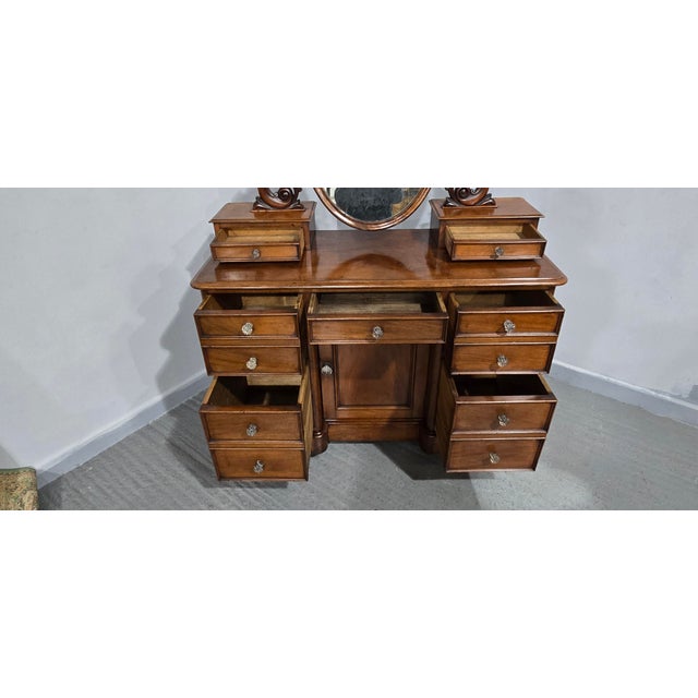 Victorian Mahogany Dressing Table, 1880 For Sale - Image 11 of 16