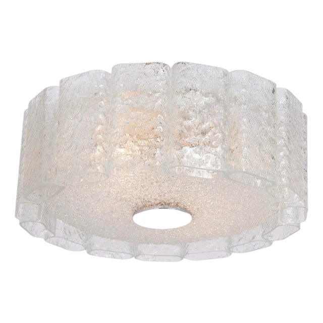 Glass Tubes Flush Mount by Doria, Germany, 1960s For Sale