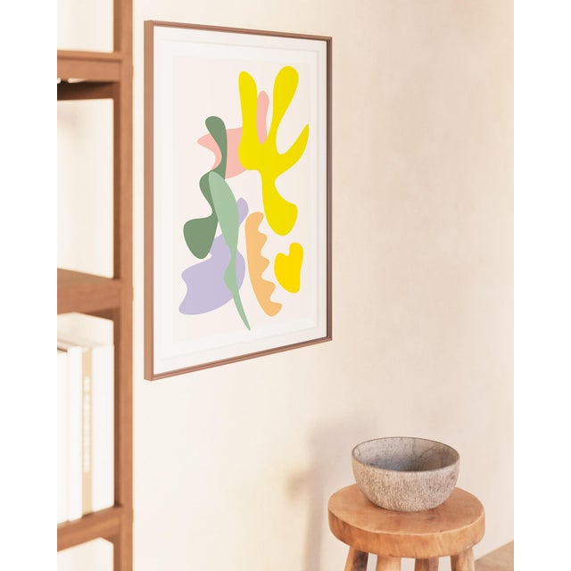 Contemporary "Dream Sequence No. 14" Abstract With Pop Colors | 24" X 30" For Sale - Image 3 of 7