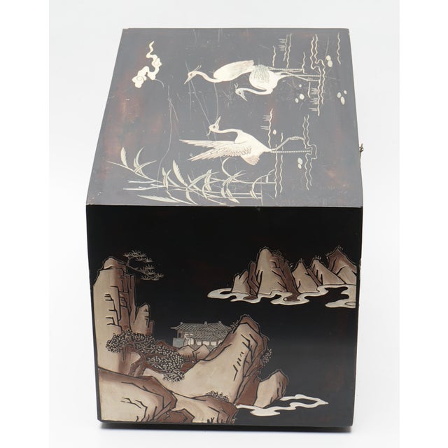 1970s Vintage Asian Hand Carve Jewelry Box For Sale - Image 5 of 10