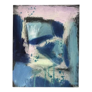 Contemporary Small Abstract Painting by Cassandra Auker. Acrylic on Stretched Canvas “Energy and Matter”