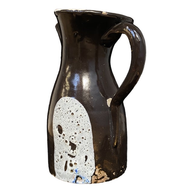 Toledo Glazed Ceramic Pitcher by R. Arzobispo, 1960s For Sale