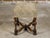 William and Mary Style English 1900s Stool with Turned Legs and X-Form Stretcher For Sale - Image 10 of 11