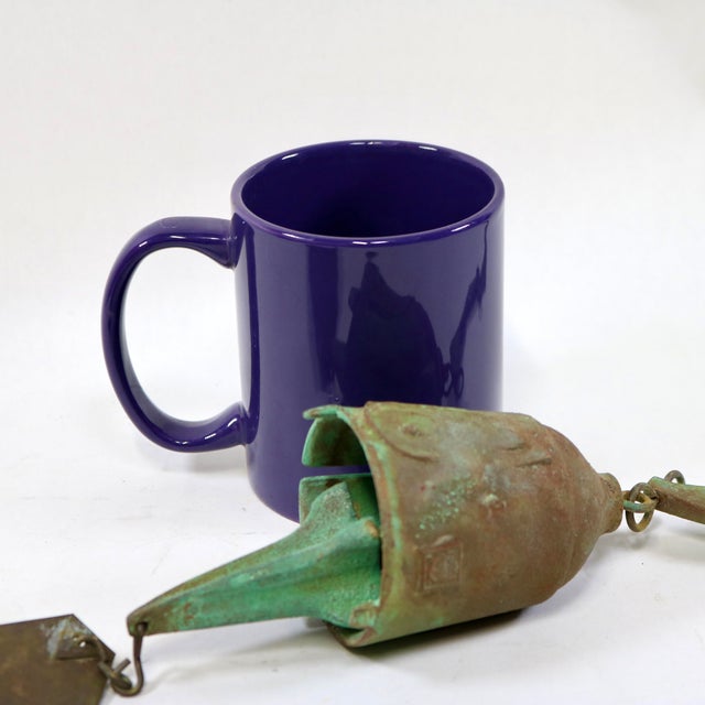 Vintage Paolo Soleri Heavy Verdigris Bronze Bell Wind Chime for Arcrosanti For Sale - Image 10 of 10
