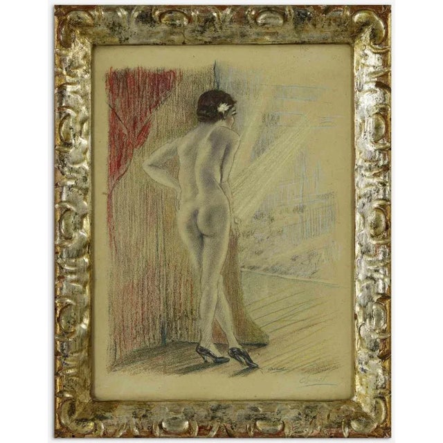 Édouard Chimot, Model in Theatre, Original Lithograph, Early 20th-Century For Sale - Image 4 of 4