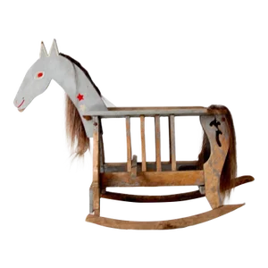 Antique Wooden Rocking Horse