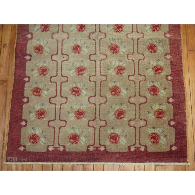 Turkish Konya Rug Dated 1961 For Sale - Image 4 of 5