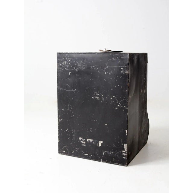 Metal Antique Victorian Hand Painted Tea Bin For Sale - Image 7 of 13