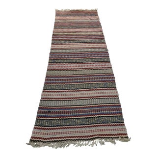 Rag Rug Swedish Mid Century For Sale