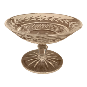 Vintage Waterford Gandore Crystal Pedestal Compote / Candy / Catchall Dish