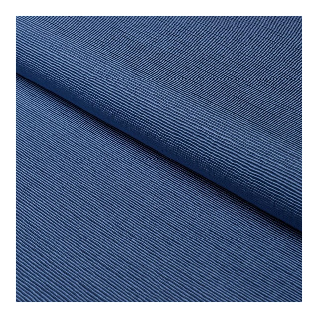 Schumacher Eisenhower Faille Fabric In Cobalt For Sale