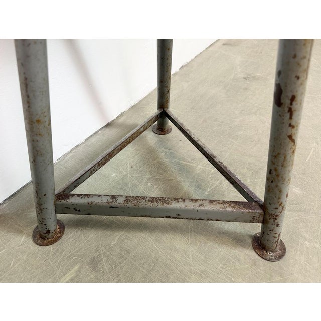Industrial Grey Workshop Stool, 1960s For Sale - Image 9 of 18