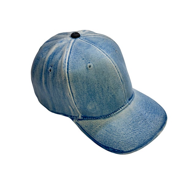 An exceptional example of Michael Harvey's imaginative ceramic work, this sculptural baseball cap vase transforms an...