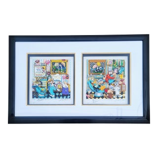 American Pop Art "Hunting Cavities" & "Extractions" Double Aperture Set by Charles Fazzino For Sale