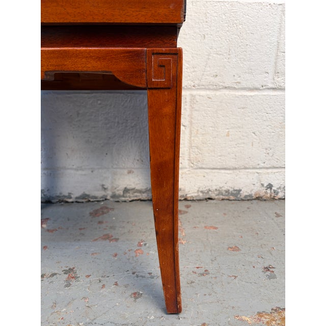 Brick Red Mid 20th Century Chinoiserie "Pagoda" Nightstands by R-Way Furniture, A Pair, Attributed For Sale - Image 8 of 13