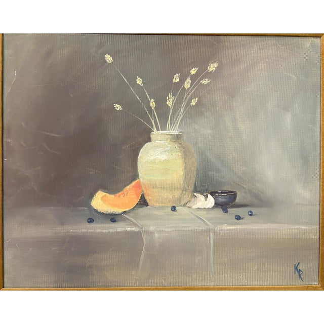 American Signed and Framed Original Painting on Canvas by Karen Reinhart (American, 1938-2023) For Sale - Image 3 of 12