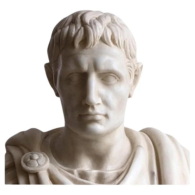 Stone 20th Century Italian Sculpture Ottaviano Carrara Marble For Sale - Image 7 of 7