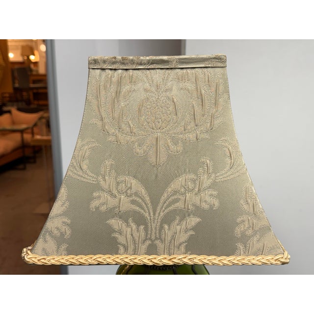 Anthropologie Lime Green Ceramic Filigree Table Lamp For Sale In San Francisco - Image 6 of 11