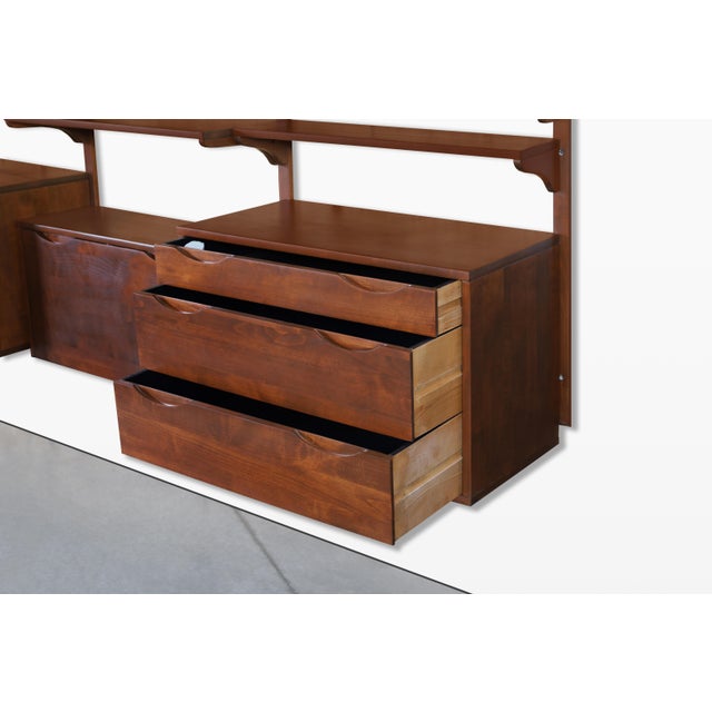 Mid-Century Modern Modular Walnut Wall Unit by Noral Olson for Kopenhavn For Sale - Image 13 of 14