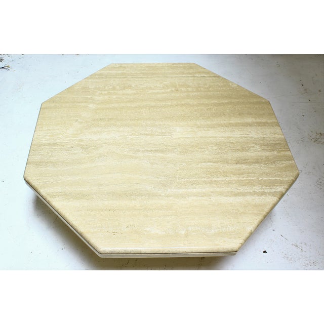 Vintage Italian Travertine Coffee Table, 1970s For Sale - Image 9 of 10