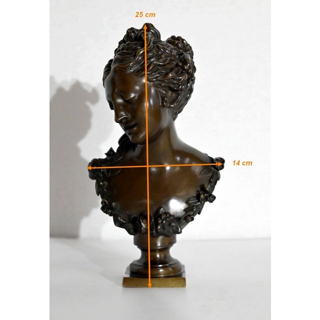 Bronze Bust of Woman, Late 1800s For Sale - Image 15 of 18