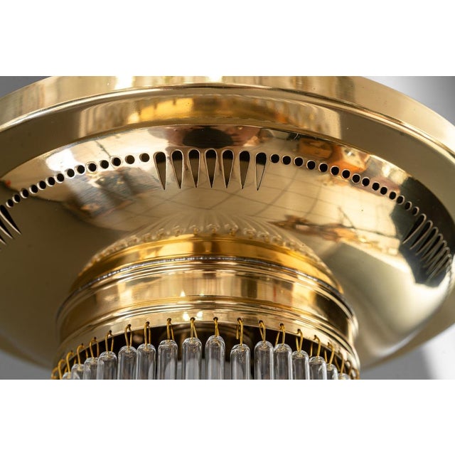 Art Deco Chandeliers with Glass Sticks, Vienna, 1920s, Set of 2 For Sale - Image 17 of 18