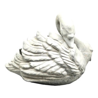 Large Vintage Garden Swan Planter For Sale