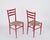 Chiavarine Chairs in Red Stained Beech and Bamboo Rope, Italy, 1950s, Set of 4 For Sale - Image 6 of 18